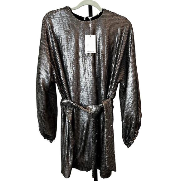 NWT Anine Bing Sequin Long Sleeve Shift Dress - Picture 2 of 7